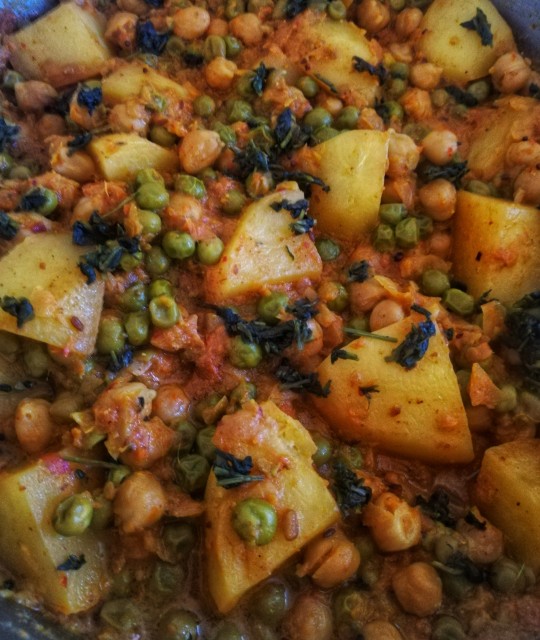 Aloo Mattar With A Twist