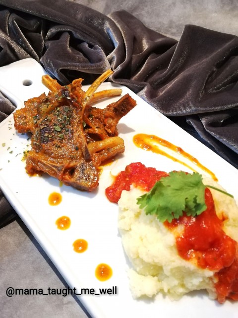 Peri-peri Chops, Pap & Chutney