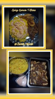 Spicy Lemon T-bone With Spice Rice And Homemade 1000 Island Sauce