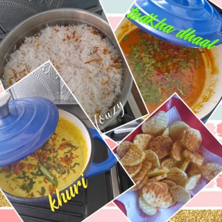 Tadkha Dhaal & Khuri & Rice & Aloo Fry