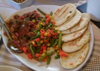 Steak Express/homemade Naan/veg