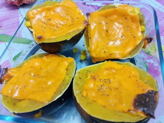 Gem Squash With Sweet Corn And Cheese
