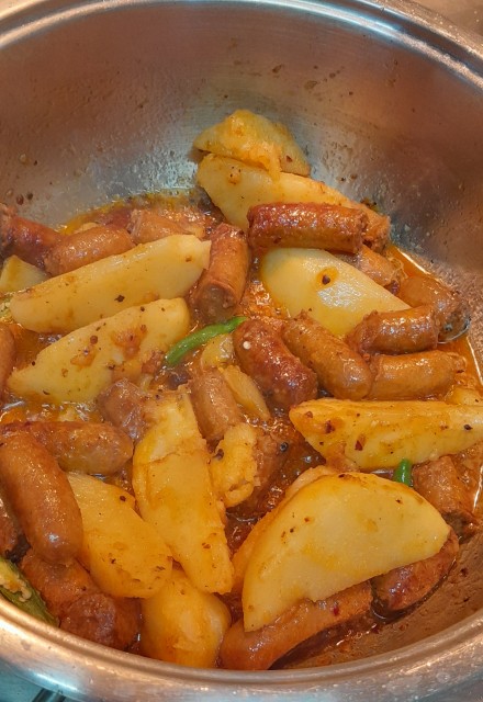 Sausage And Potato Fry