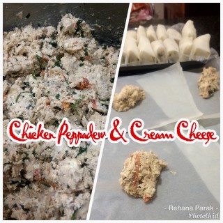 Chicken With Cream Cheese And Peppadews Spring Rolls