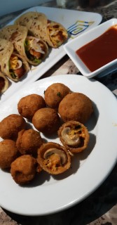 Stuffed & Crumbed Mushrooms