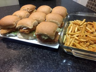 Crumbed Chicken Burgers π
