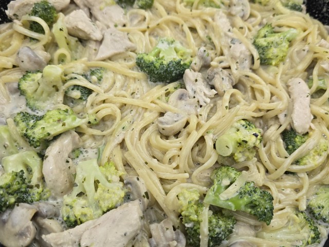 Broccoli Mushroom Alfredo