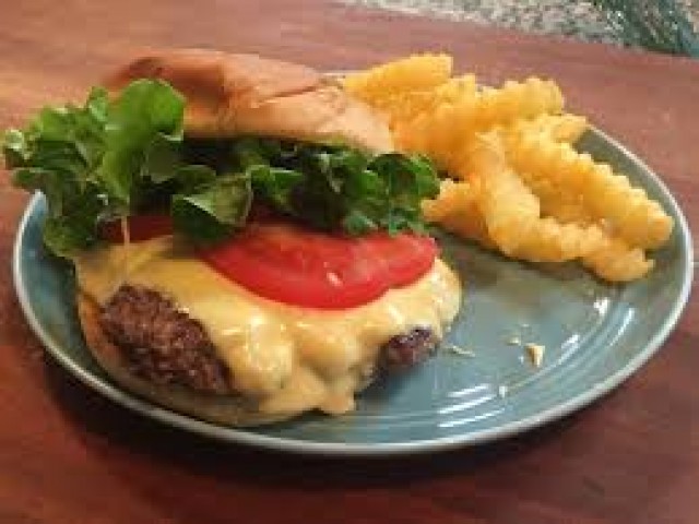 Shake Shack Burger, Sauce & Crinkle Cut Fries (homemade)
