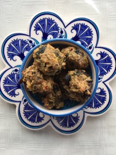 Eggplant Spinach "meatballs"