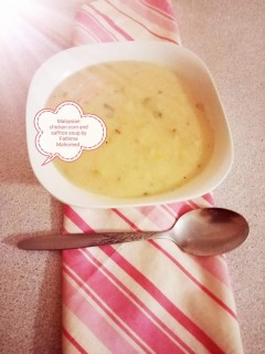 Malaysian Chicken Corn And Saffron Soup