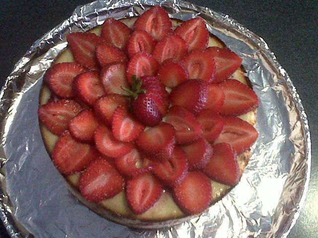 Baked Strawberry Cheesecake