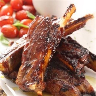 Sticky Ribs With Potato Mash