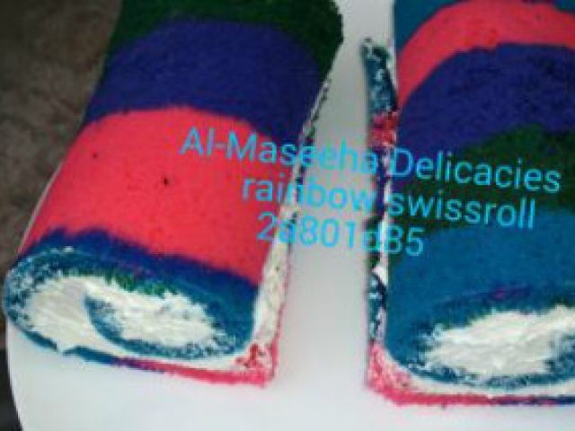 Rainbow Swissroll Cake