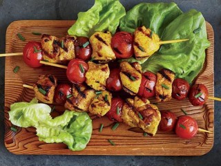 Spiced Chicken And Tomato Skewers