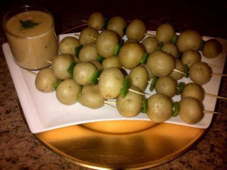 Potato Sticks With Cheese Sauce