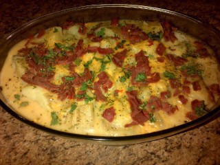 Jacket Potatoes With Creamy Cheese Sauce