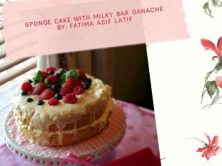 Sponge Cake With Milky Bar Ganache