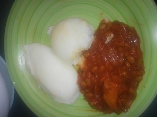 Bean And Polony Curry With A Twist.. And Pap