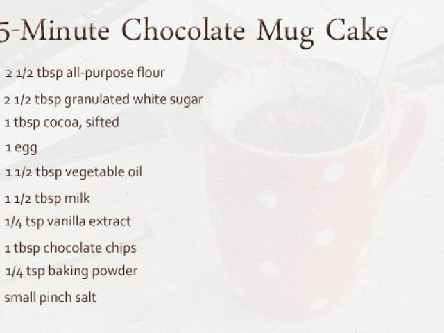 Chocolate Mug Cake.