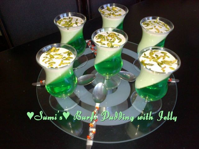 Jelly With Burfi Pudding