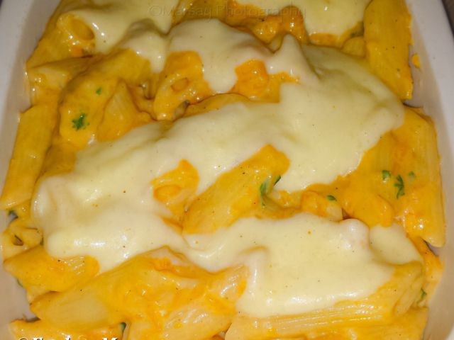 Penne Pasta With Butternut And Cheese Sauce