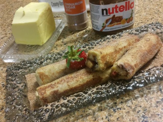 Nutella & Strawberry/banana French Toast Rolls