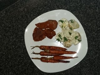 Leg Roast With Glazed Carrots & Creamy Potatoes