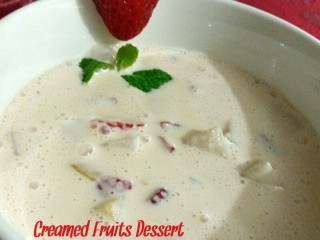 Creamed Fruits Dessert