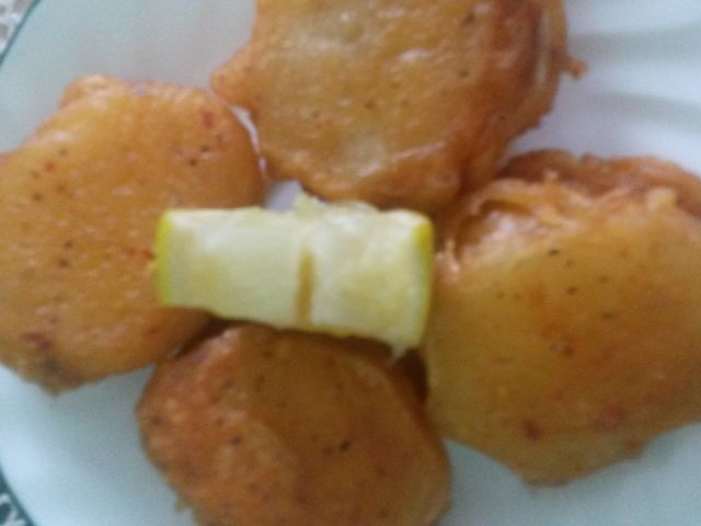 Potatoes Egg N Chutney Bhajiyas