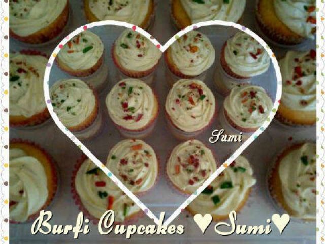 Burfi Cup Cakes
