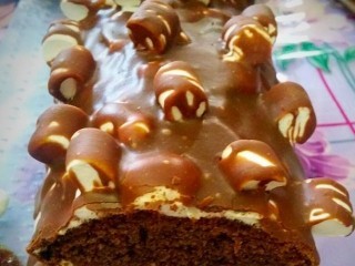 Marshmallow Choc Log Cake