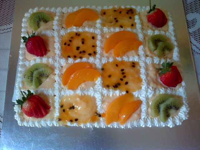 Custard N Fruit Cake