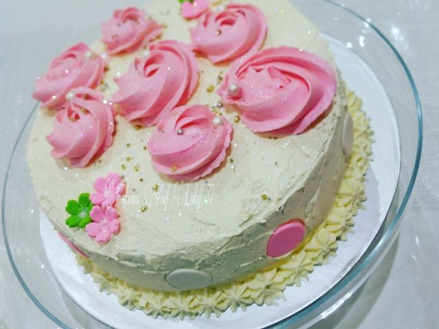 Sponge Cake With A Light Fluffy Buttercream