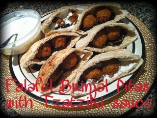Falafel Spiced Brinjal Pitas