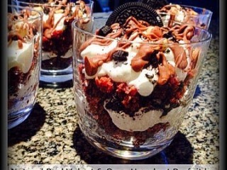 Red Velvet Oreo Hazelnut Parfait