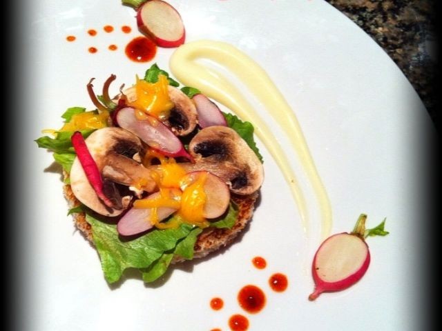 Radish Mushroom Bruchetta