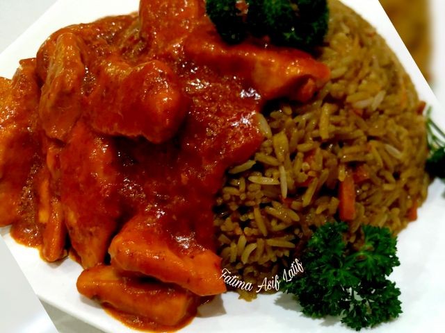 Chinese Fried Rice And Chinese Chilli Chicken