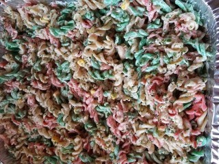 Tri Coloured Pasta Salad