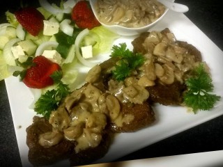 Pepper Steak With Mushroom Sauce