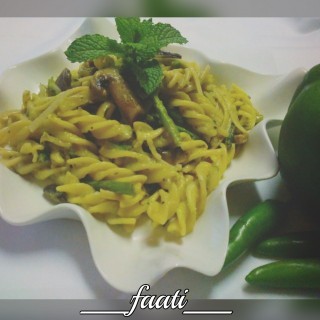 Pesto Pasta ( With Asparagus & Mushroom)
