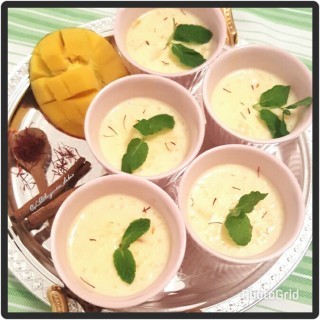 Saffron & Mango Pudding