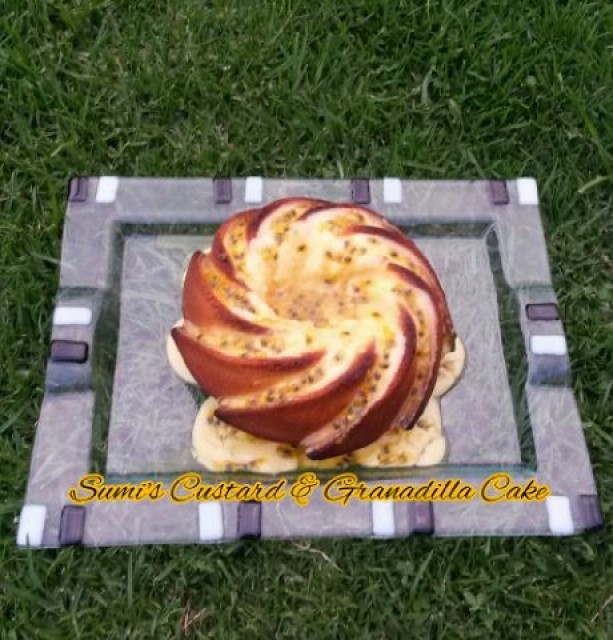 Sumi's Custard & Granadilla Cake