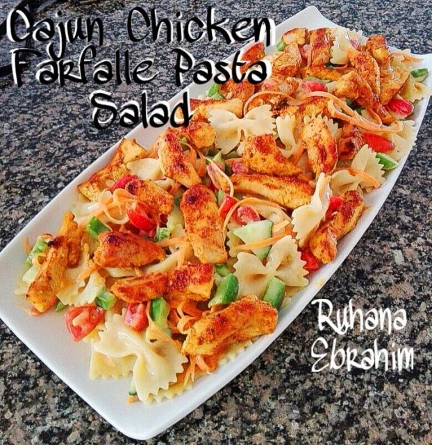 Cajun Chicken Farfalle Pasta Salad