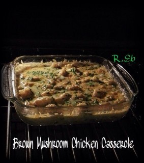 Creamy Brown Mushroom Chicken Casserole