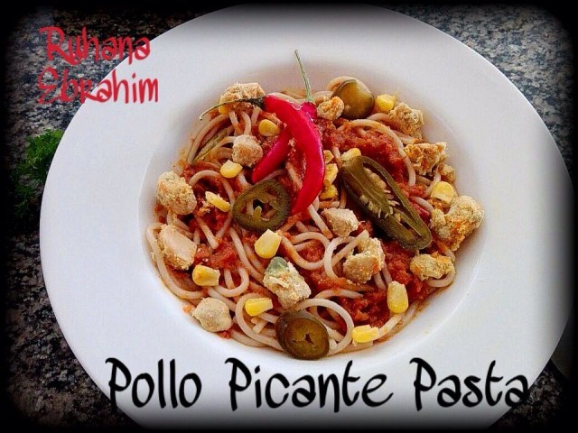 Pollo Picante Pasta recipe by Ruhana Ebrahim