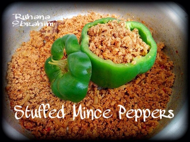 Stuffed Mince Bell Pepper Curry