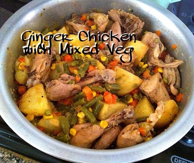 Salt & Pepper Ginger Chicken With Mixed Veg