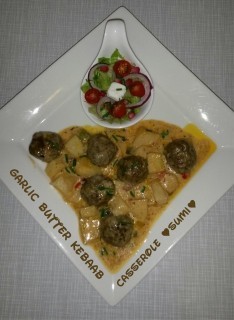 Garlic Butter Kebaab Casserole