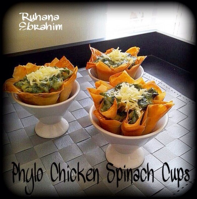 Phylo Chicken Spinach Cup Pies