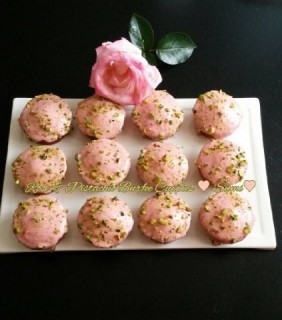 Pistachios Rose Burfi Cuppies
